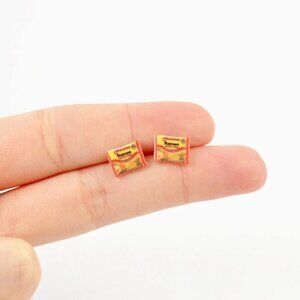 Chicken Flavor Ramen Noodle Soup Stud Earrings